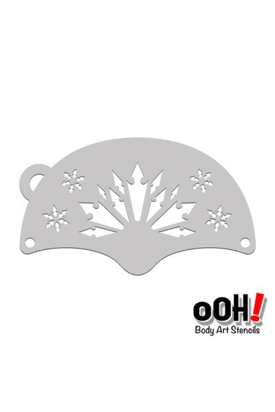 oOh Body Art Snowflake Princess Mask Face Paint Stencil K012