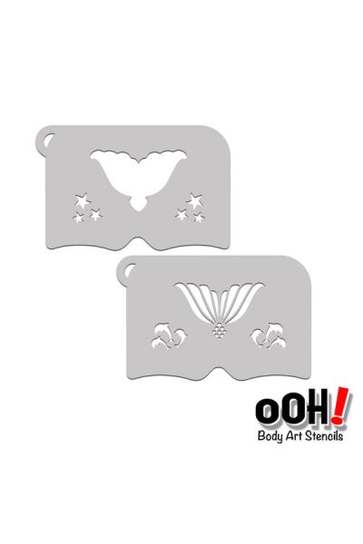 oOh Body Art Mermaid Tail Mask Stencil 