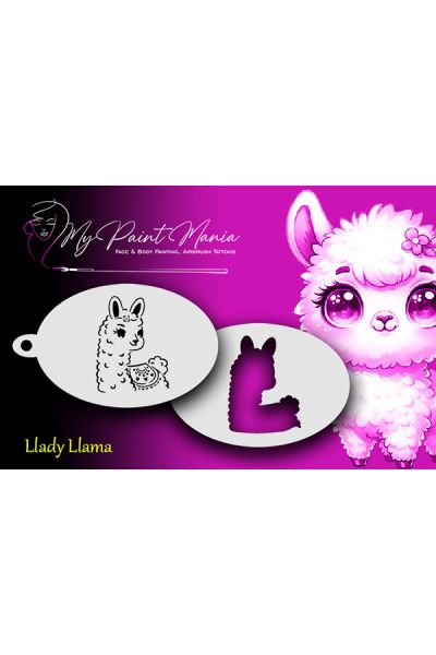 Facepainting Stencil Llady Llama