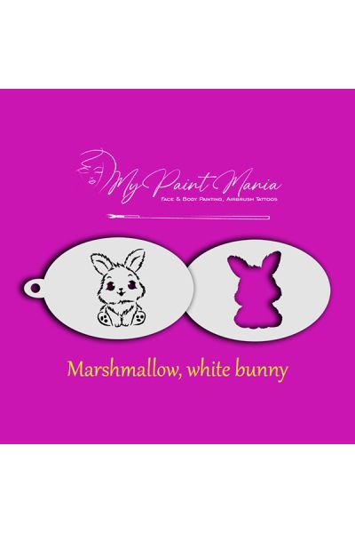 Facepainting Stencil White Bunny