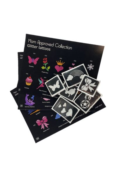 Mom Approved Glitter Tattoo Set