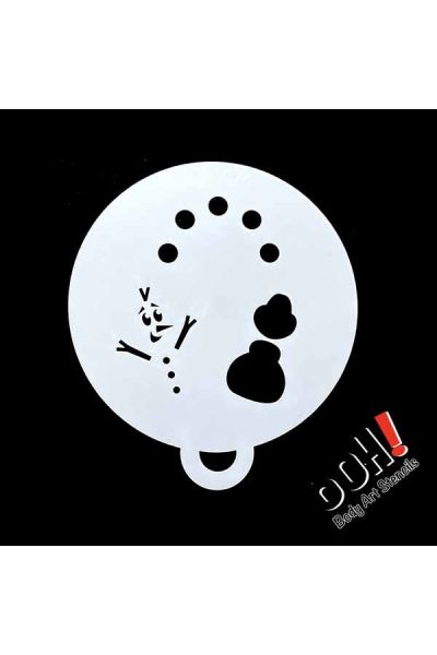 oOh Body ArtMagic Snowman Stencil C24