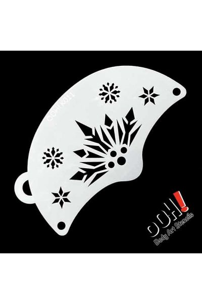 oOh Body Art Snowflake Queen Mask Face Paint Stencil K011