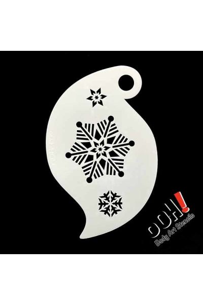 oOh Body Art Snowflake Storm Stencil R08