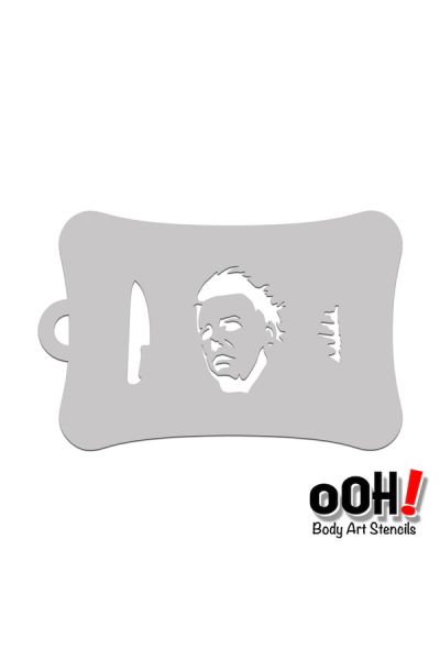 oOh Body Art Halloween Michel Myers Face Paint Stencil X09