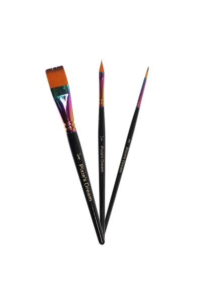 Pixie's Dream Rainbow Face Paint Brush Set 3PK
