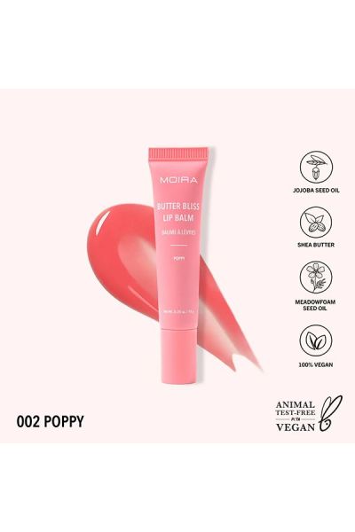Moira Butter Bliss Lip Balm -Poppy