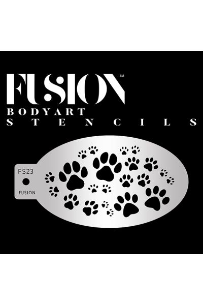 Prowling Paw Print Face Paint Stencil