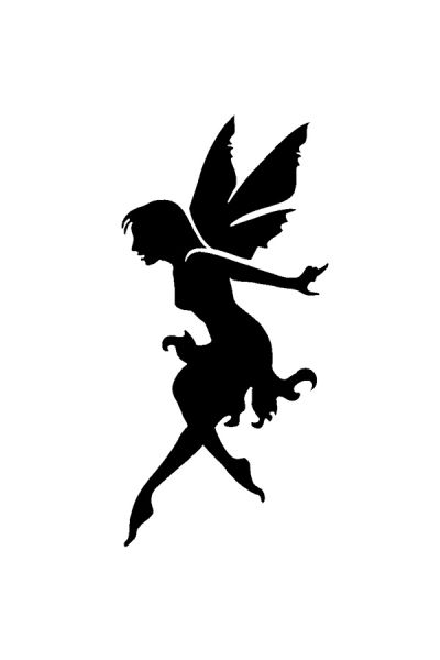Glitter Tattoo Stencil Sitting Fairy 
