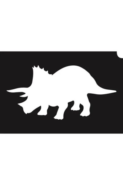 Glittertattoo Stencil Triceratops (5 pack)