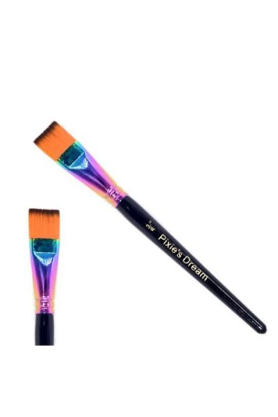 Pixie's Dream Flat Rainbow Face Paint Brush 3/4 Inch