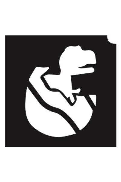 Glittertattoo Stencil Dino Egg (5 pack)