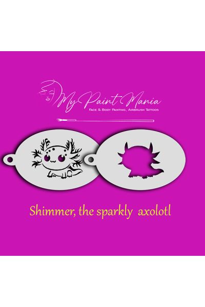 Facepainting Stencil The Sparkly Axolotl