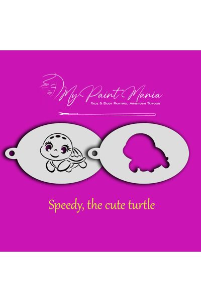 Facepainting Stencil Speedy The Cute Turtle