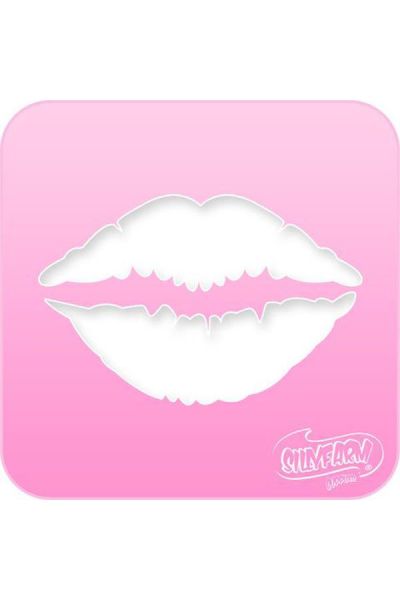 Silly Farm Stencil Kiss Lips