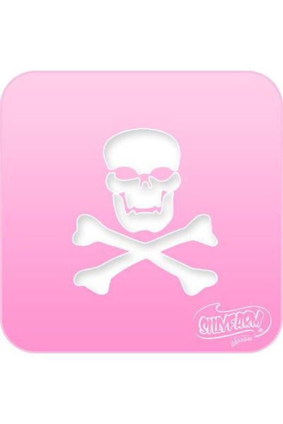 Silly Farm Stencil Skull