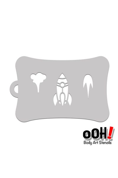 oOh Body Art Rocket Stencil