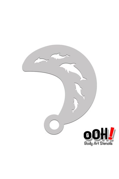 oOh Body Art Stencil Dolphin