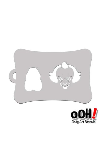 oOh Body Art It Clown Tattoo Stencil