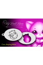 Facepainting Stencil Coco Sleeping Kitten