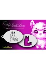 Facepainting Stencil Llady Llama