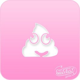 Silly Farm Stencil Poop Emoji |Facepaintshop