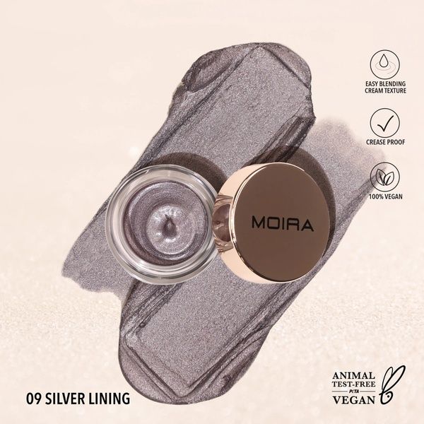 Moira Everlust shimmer cream shadow -Silver Lining 09