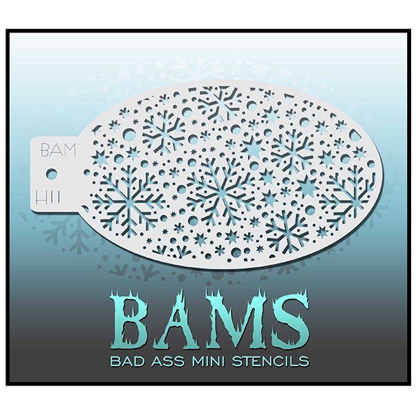 Bad Ass Bams FacePaint Stencil Snow Storm