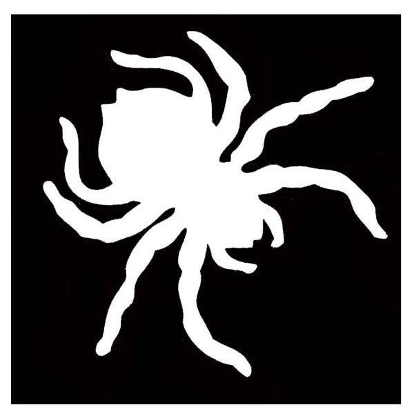 Glittertattoo Stencil Big Spider (5 pack)