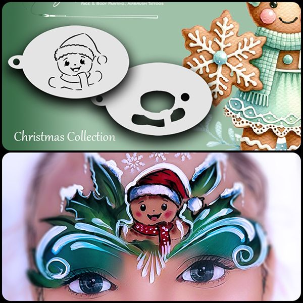 Facepainting Stencil Snowman