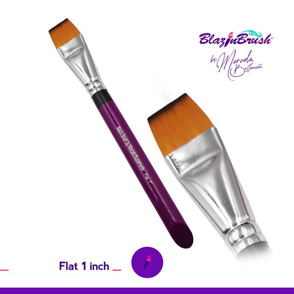 Marcela Bustamante Blazin Brush Flat 1 Inch