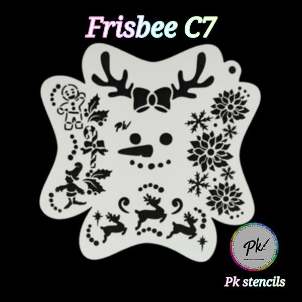 Frisbee Facepaintingstencil C7