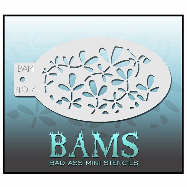 Bad Ass Bams Facepaint Stencil 4014