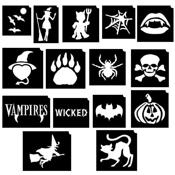 Glimmer Winter Spooktacular Stencil Set with poster