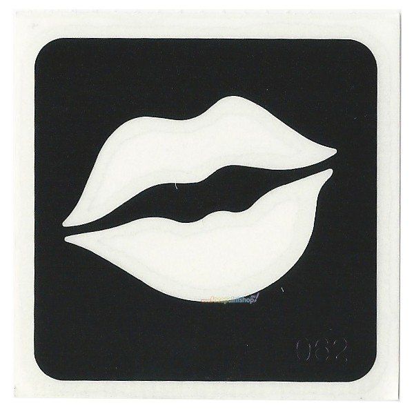 Glittertattoo Stencil Sexy Lips (5 pack)