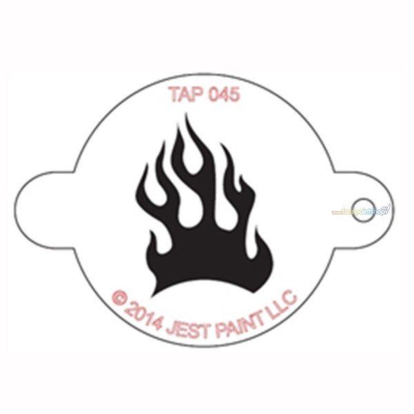 Tap Schmink Sjabloon Fire Flame