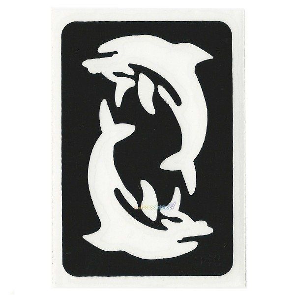 Glittertattoo Stencil Dancing Dolphins (5 pack)