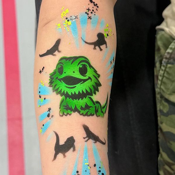 Bearded Dragon Facepainting Stencil
