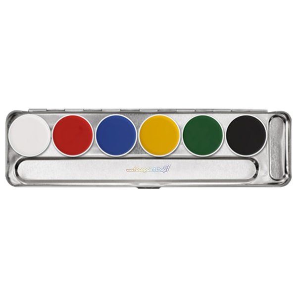 Kryolan Aquacolor palette  6 Colors