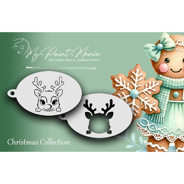 Facepainting Stencil Reindeer