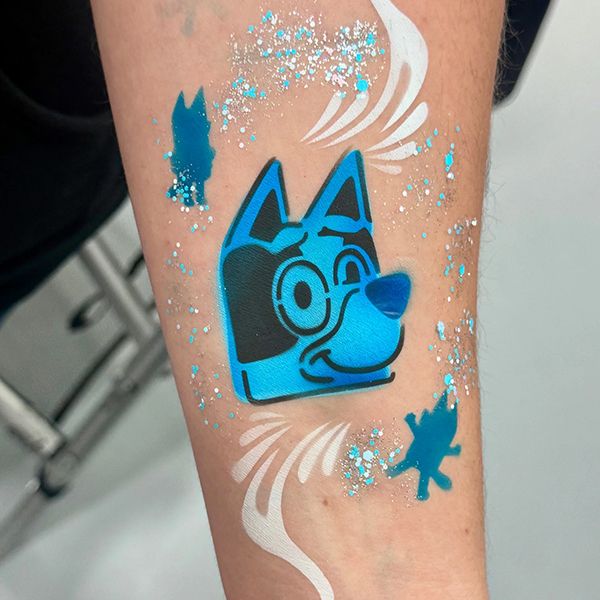 Blue Pup Facepainting Stencil