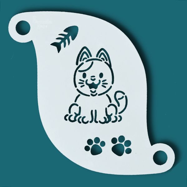 Face Paint Stencil Cute Cat