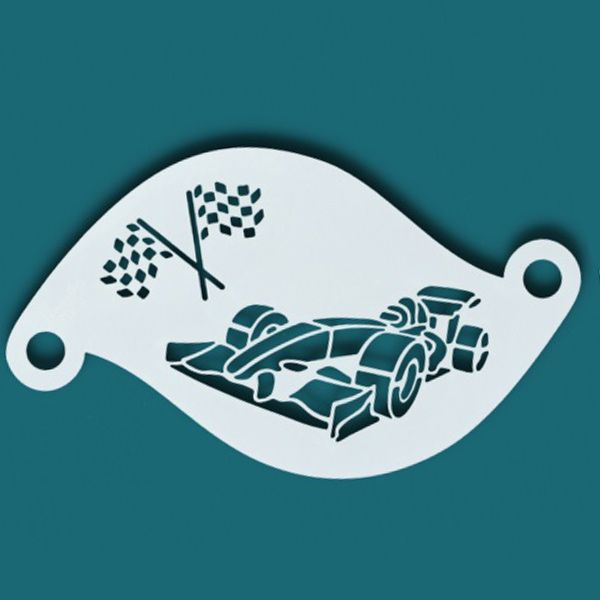 Face Paint Stencil F1 Race Car