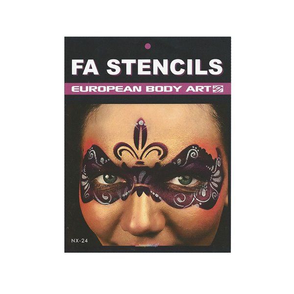 FA Airbrush/Facepaint Mardi Fleur De Lis Stencils