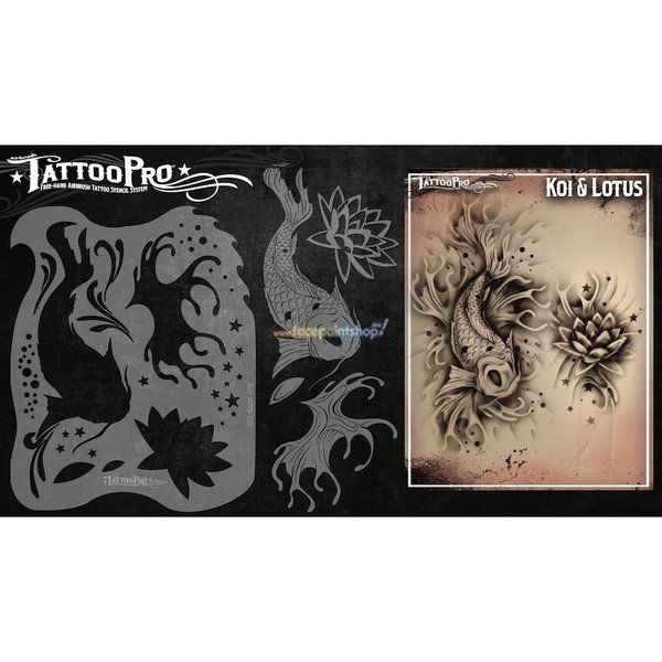 Wiser Airbrush Tattoo Koi & Lotus