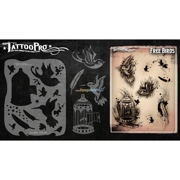Wiser Airbrush Tattoo Free Birds