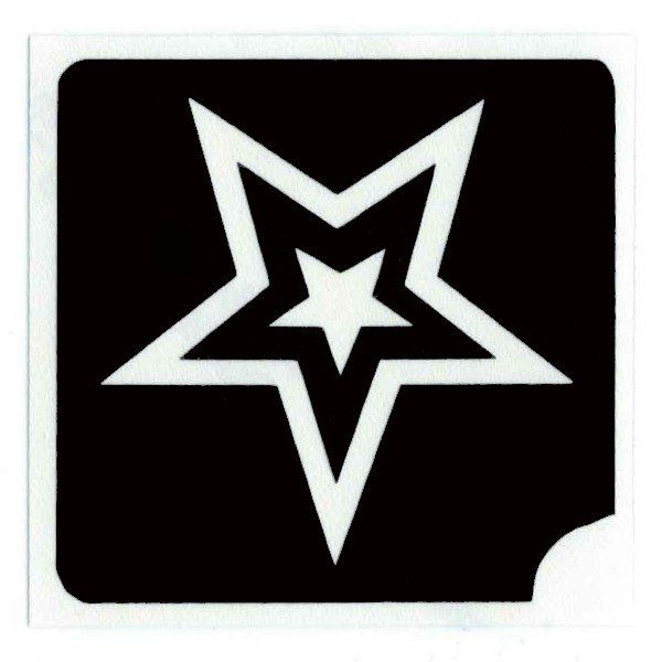 Glittertattoo Stencil Christmas Star