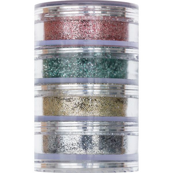 Kryolan Pintura Natural Glitter 4 Colors Stacker