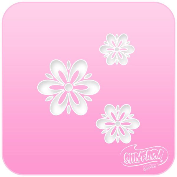 Silly Farm Stencil Fancy Daisies