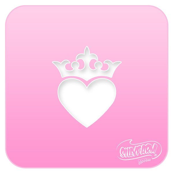 Silly Farm Stencil Crowned Heart